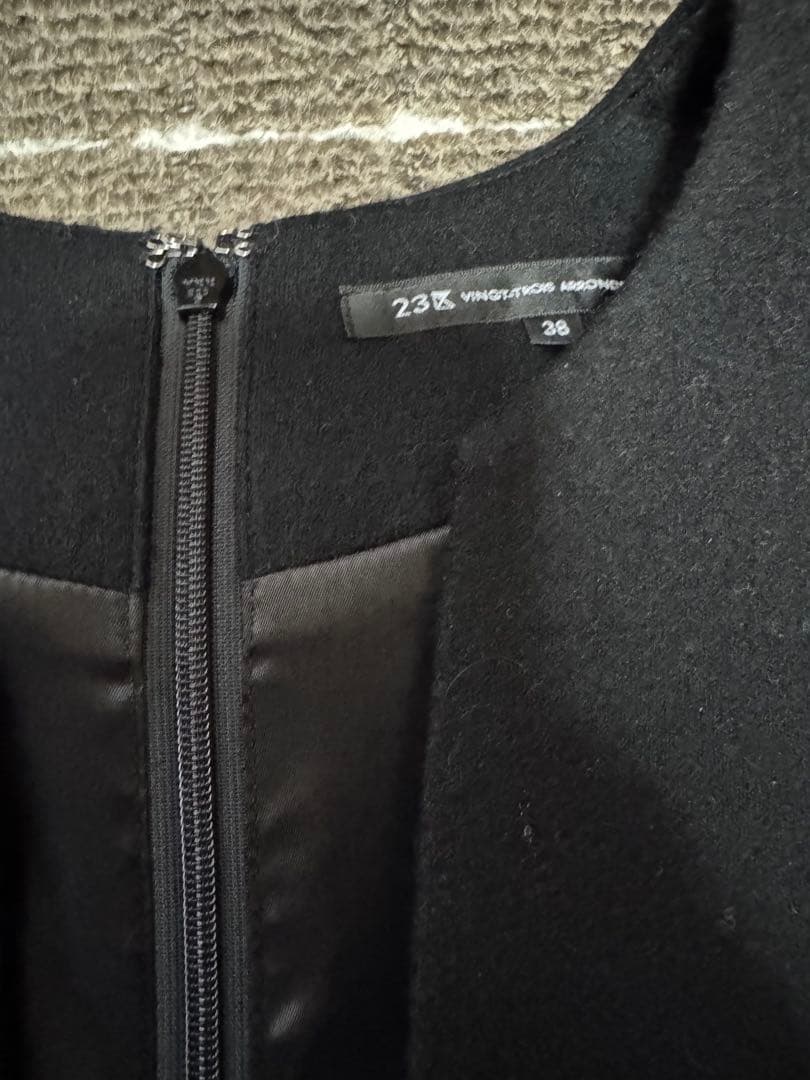 23区 ウールミックス ジャンパードレス ブラック38