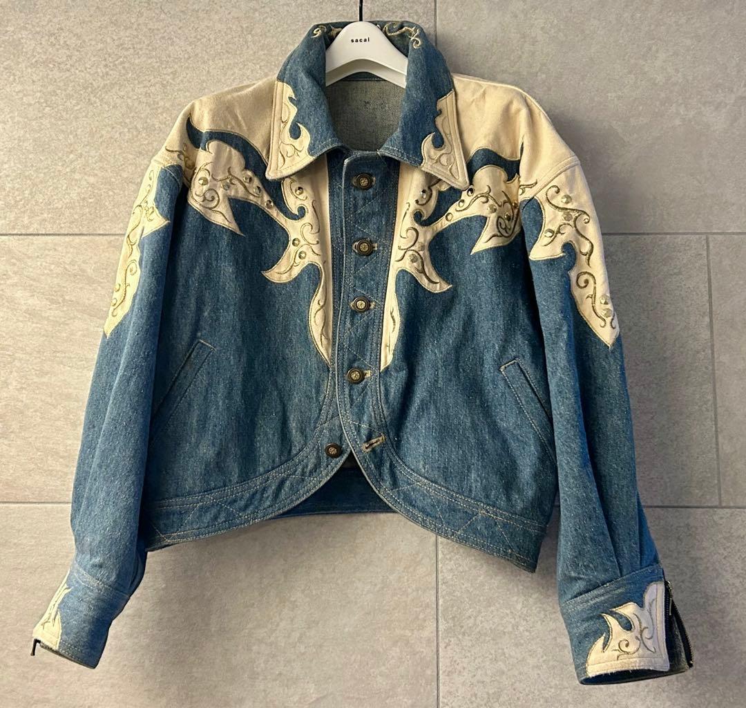 美品 FICCE フィッチェ デニム ジャケット ブルゾン ボレロ丈 M