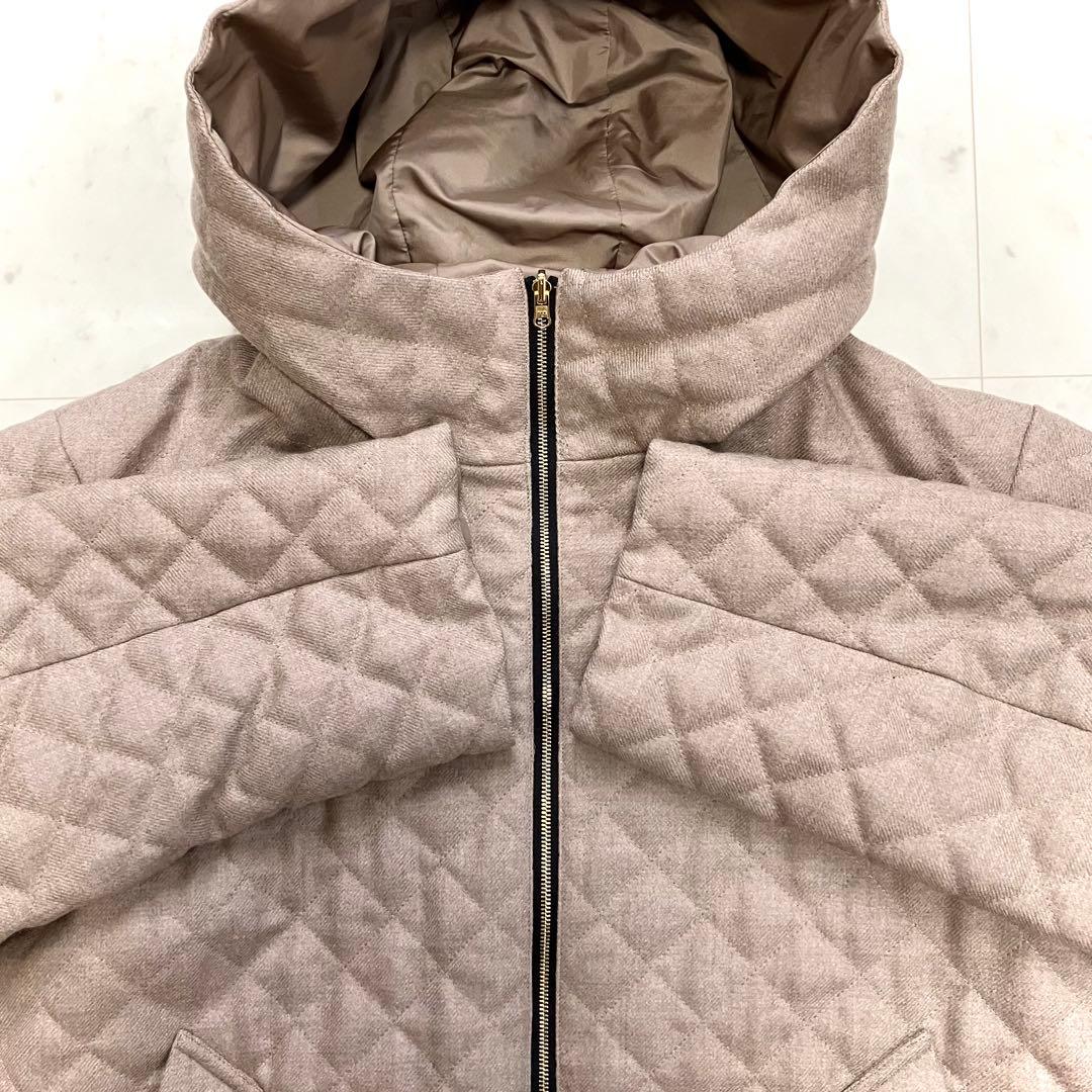 美品 ベイジ BEIGE, キルティングジャケット リバーシブル モカ