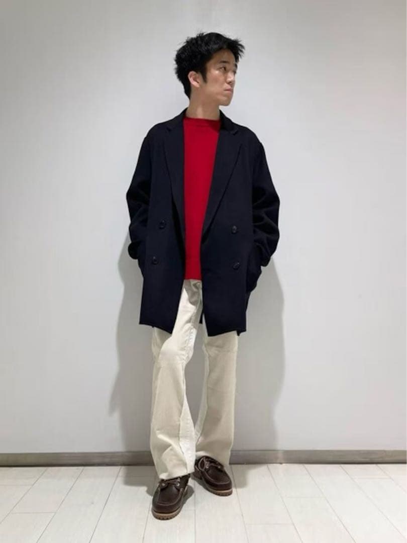 【送料無料】ORCIVAL ウールリバーダブルブレストコート ネイビー 4