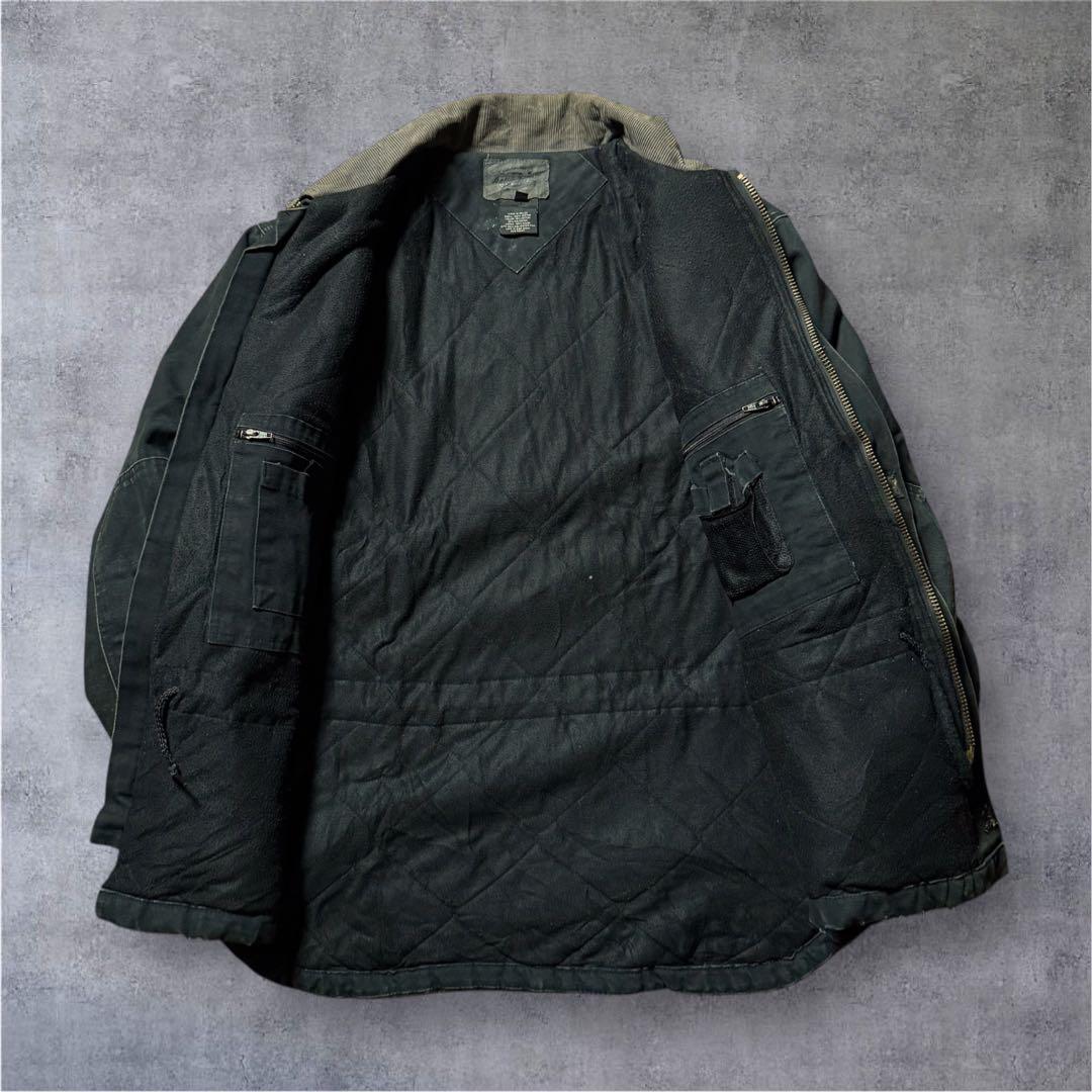 2187古着00年代Dickiesダック地カバーオール雰囲気系鬼フェード中綿墨黒