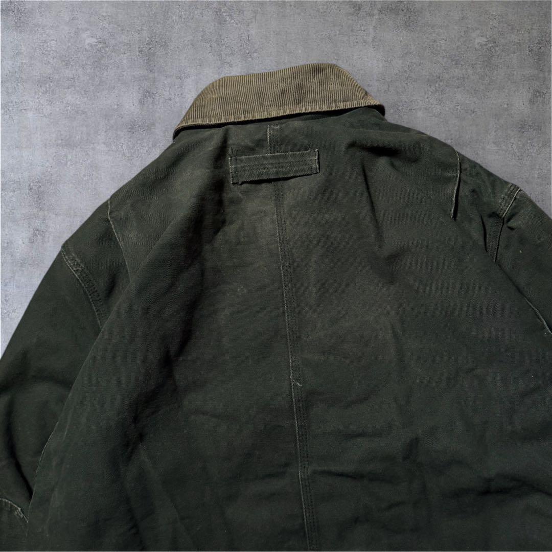 2187古着00年代Dickiesダック地カバーオール雰囲気系鬼フェード中綿墨黒