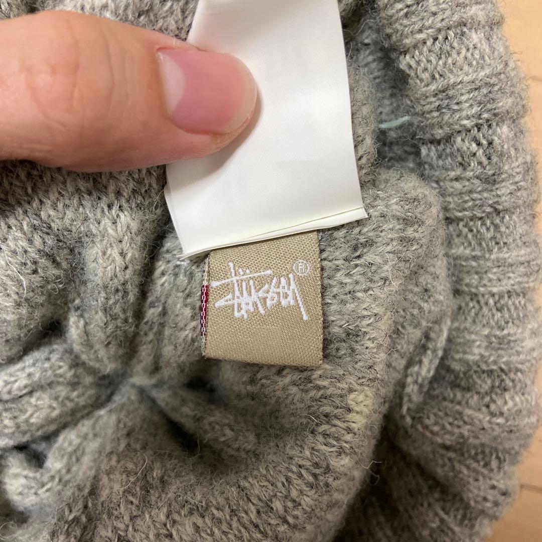 激レア　old stussy 90s ボンボン　ポンポン　ニット帽　シャネルロゴ