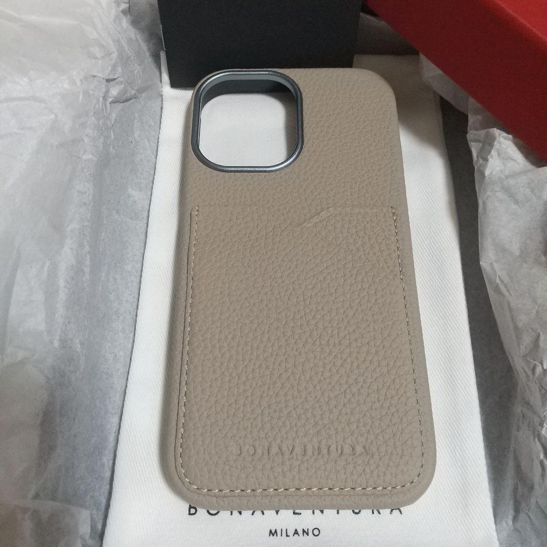 (新品)ボナベンチュラ スマホケース iPhone16 グレージュ