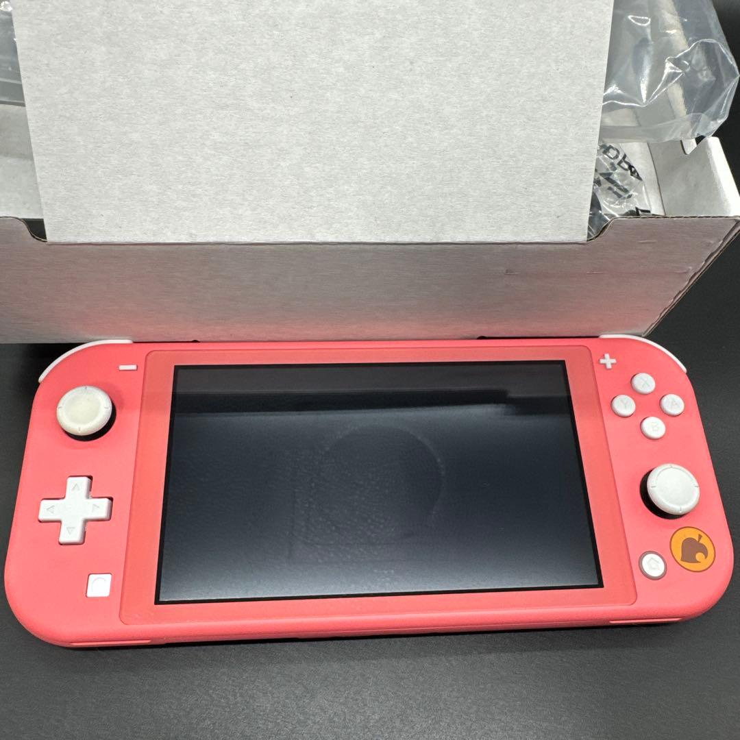 Swicth LITE 本体 あつまれ どうぶつの森セット しずえ　※中古