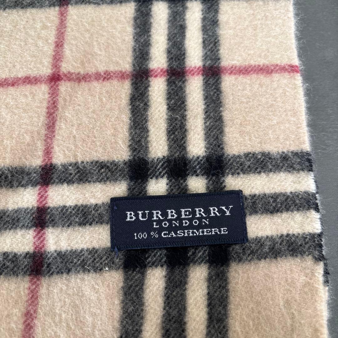 バーバリーロンドン　カシミヤ100%マフラー