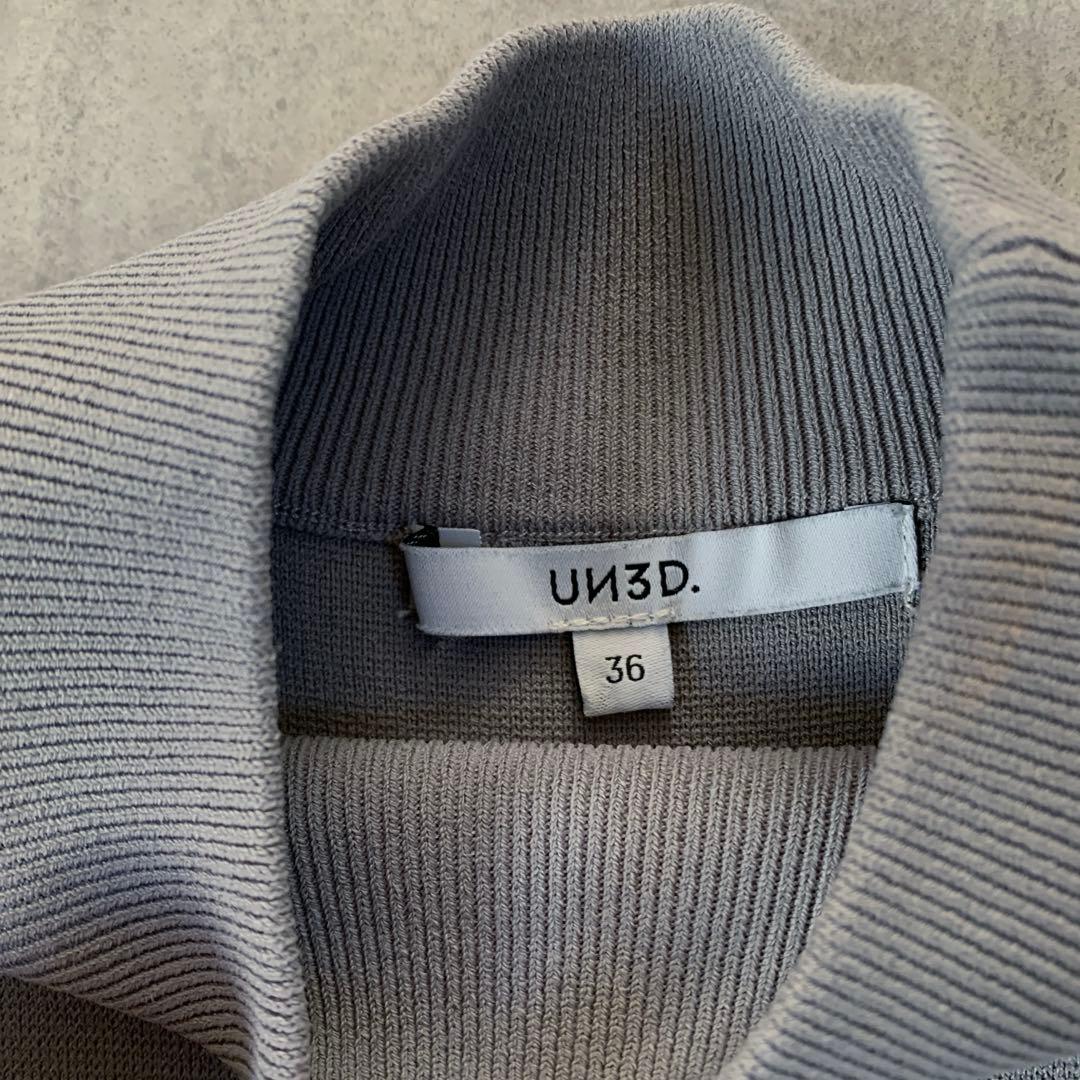 UN3D. MIX DOT JACQUARD KT OP ニットロングワンピース