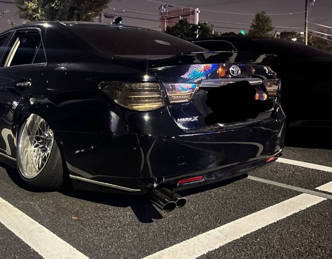 130系マークXワンオフストレートマフラー！リアピース左出し！