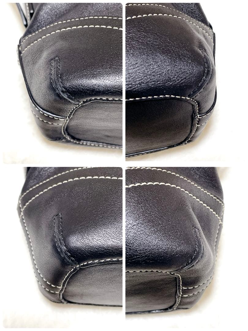 【美品】COACH コーチ ショルダーバッグ レザー ブラック
