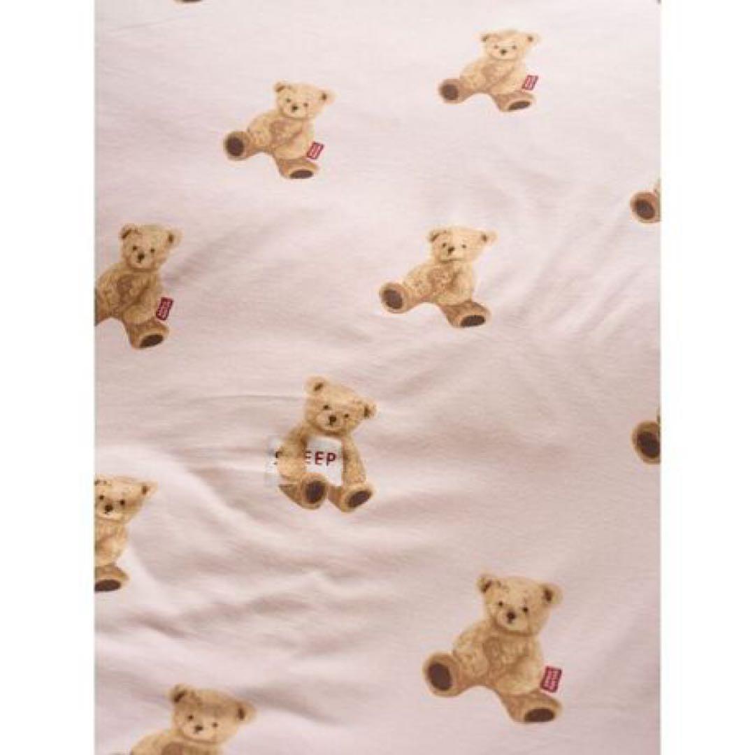 新品【Sleep】ベア柄2点セット掛けカバー&ピローケース （シングル） PNK