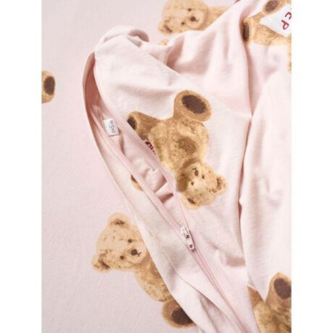 新品【Sleep】ベア柄2点セット掛けカバー&ピローケース （シングル） PNK