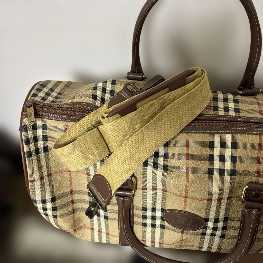バーバリー　ボストンバッグ　ノバチェック