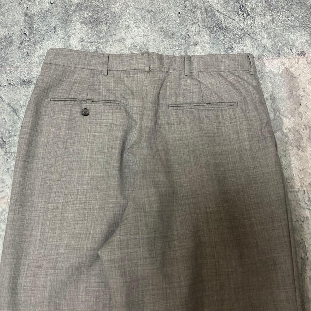 90s USA製 LANDS' END スラックス “絣” グレー ランズエンド