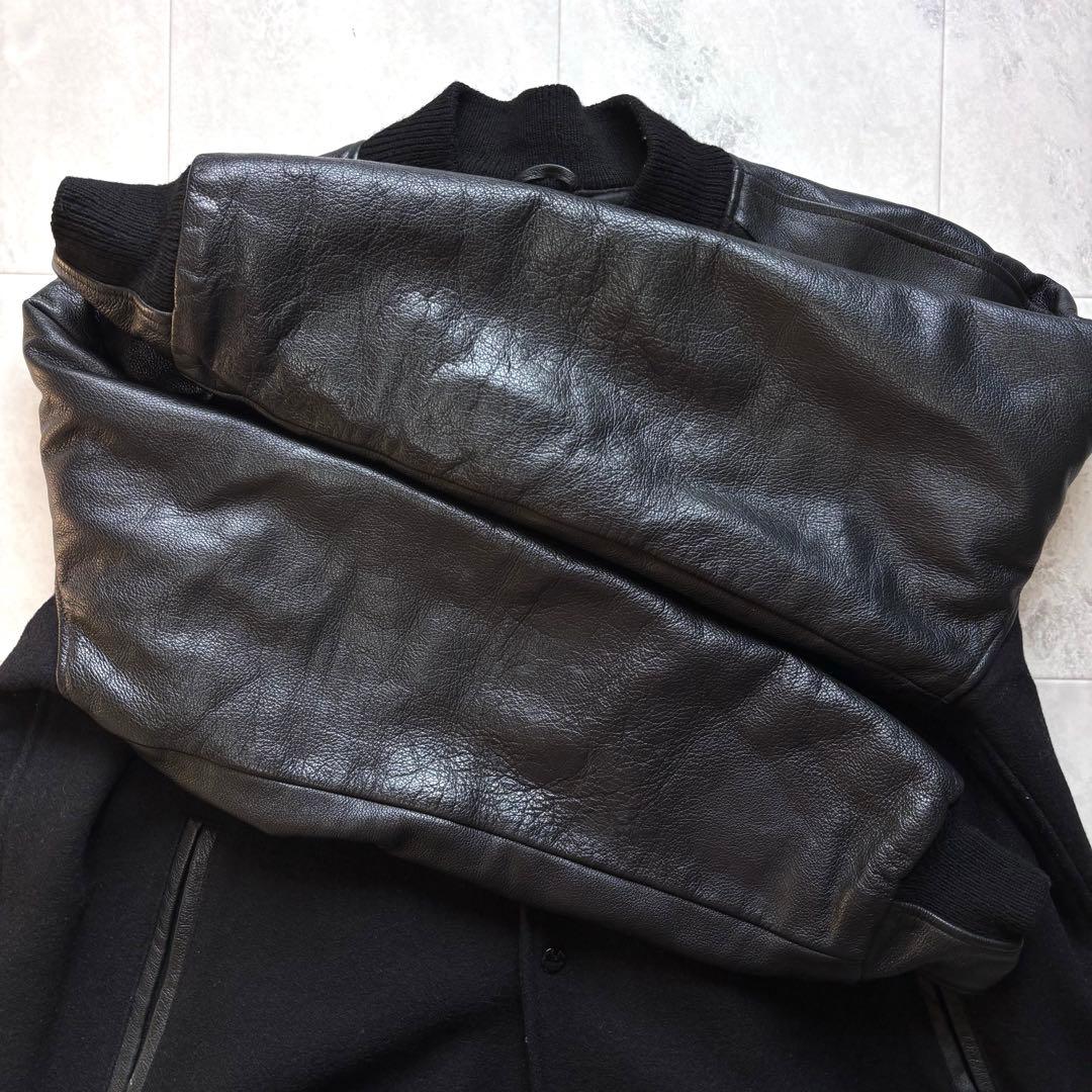 【入手困難】ゴールデンベア オールブラック レザースタジャン USA製 短丈