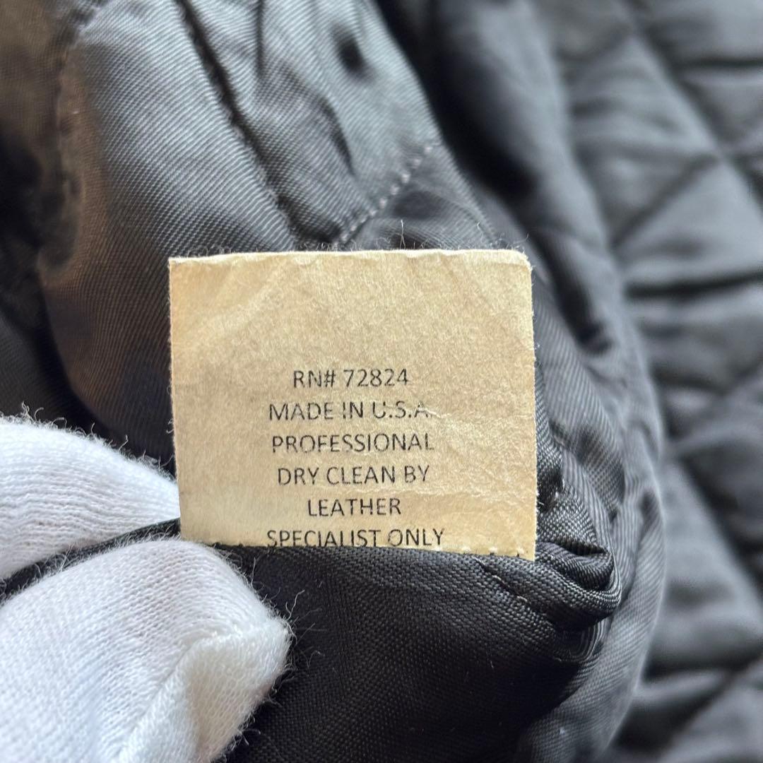 【入手困難】ゴールデンベア オールブラック レザースタジャン USA製 短丈