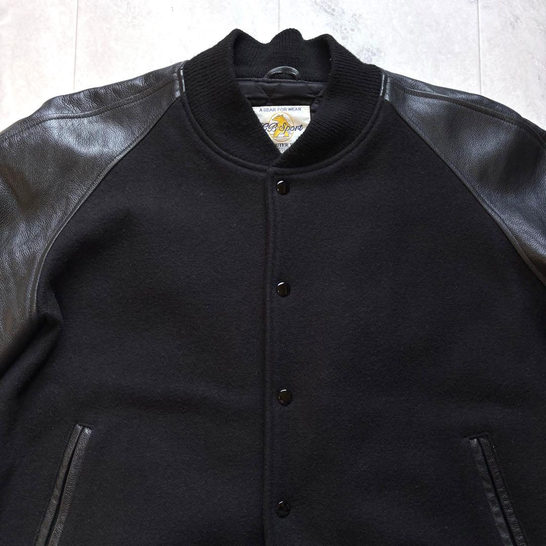 【入手困難】ゴールデンベア オールブラック レザースタジャン USA製 短丈