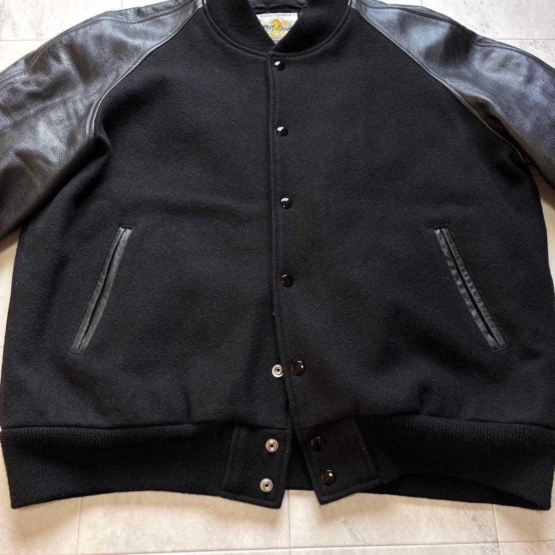 【入手困難】ゴールデンベア オールブラック レザースタジャン USA製 短丈