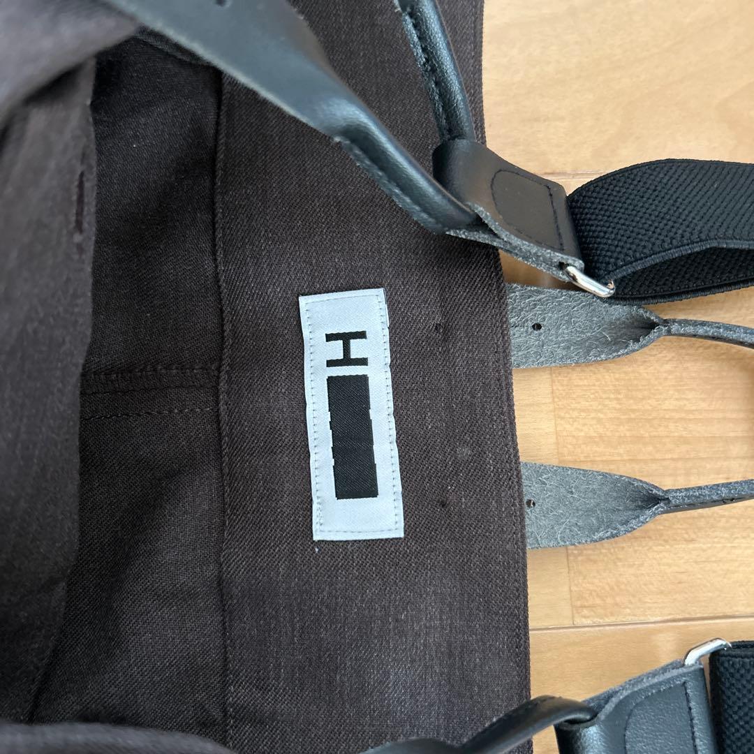 ＜H＞GABA HIGHWAIST SUSPENDERS PANTS2022FW