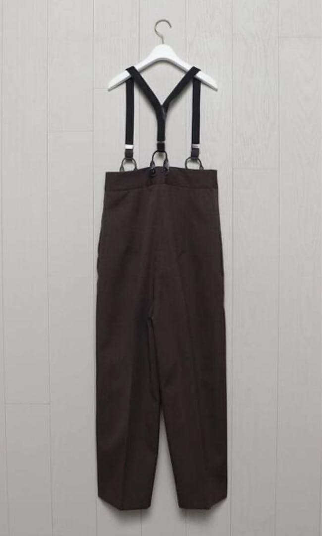 ＜H＞GABA HIGHWAIST SUSPENDERS PANTS2022FW