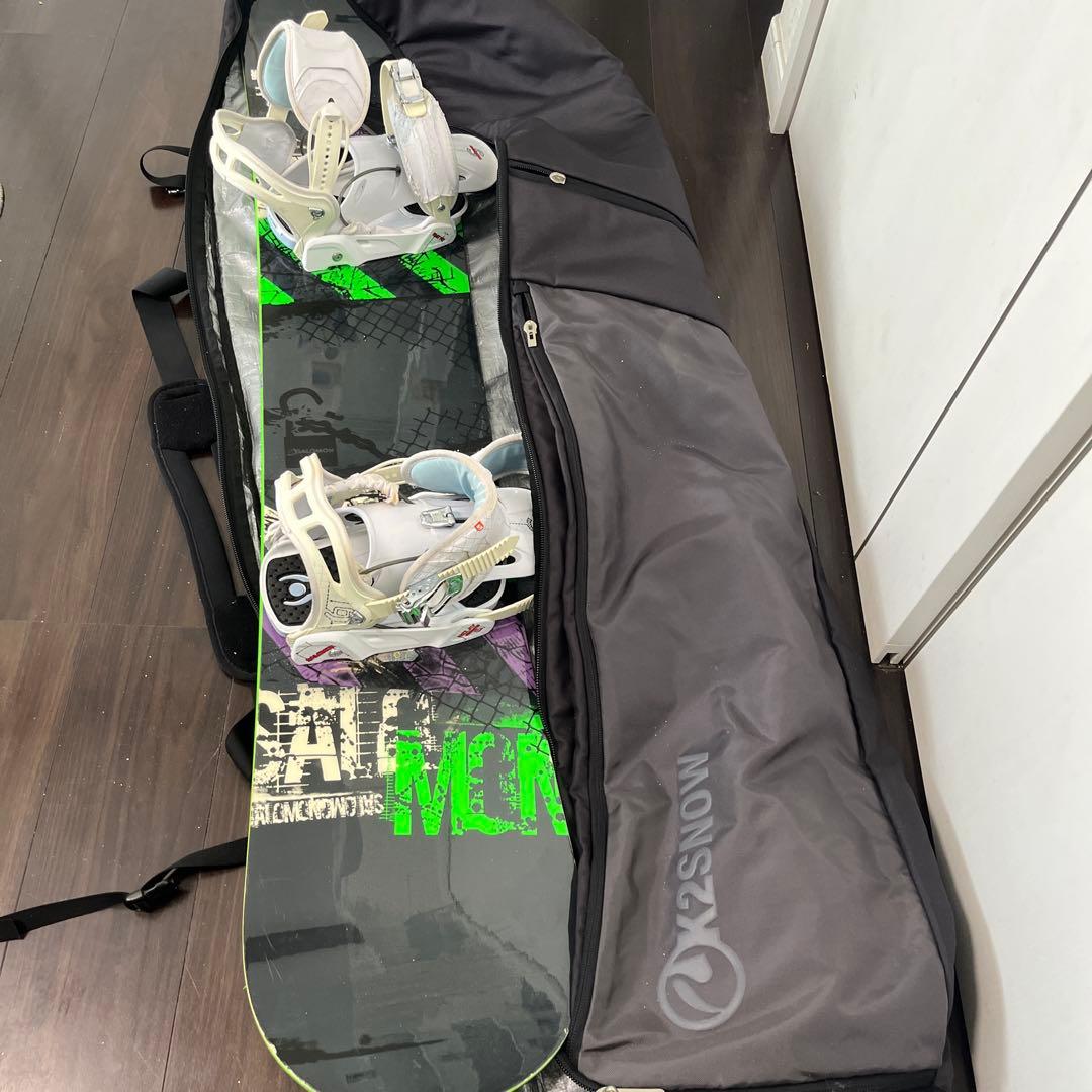 スノーボード バインディング、ブーツ、ハードケースフルセット