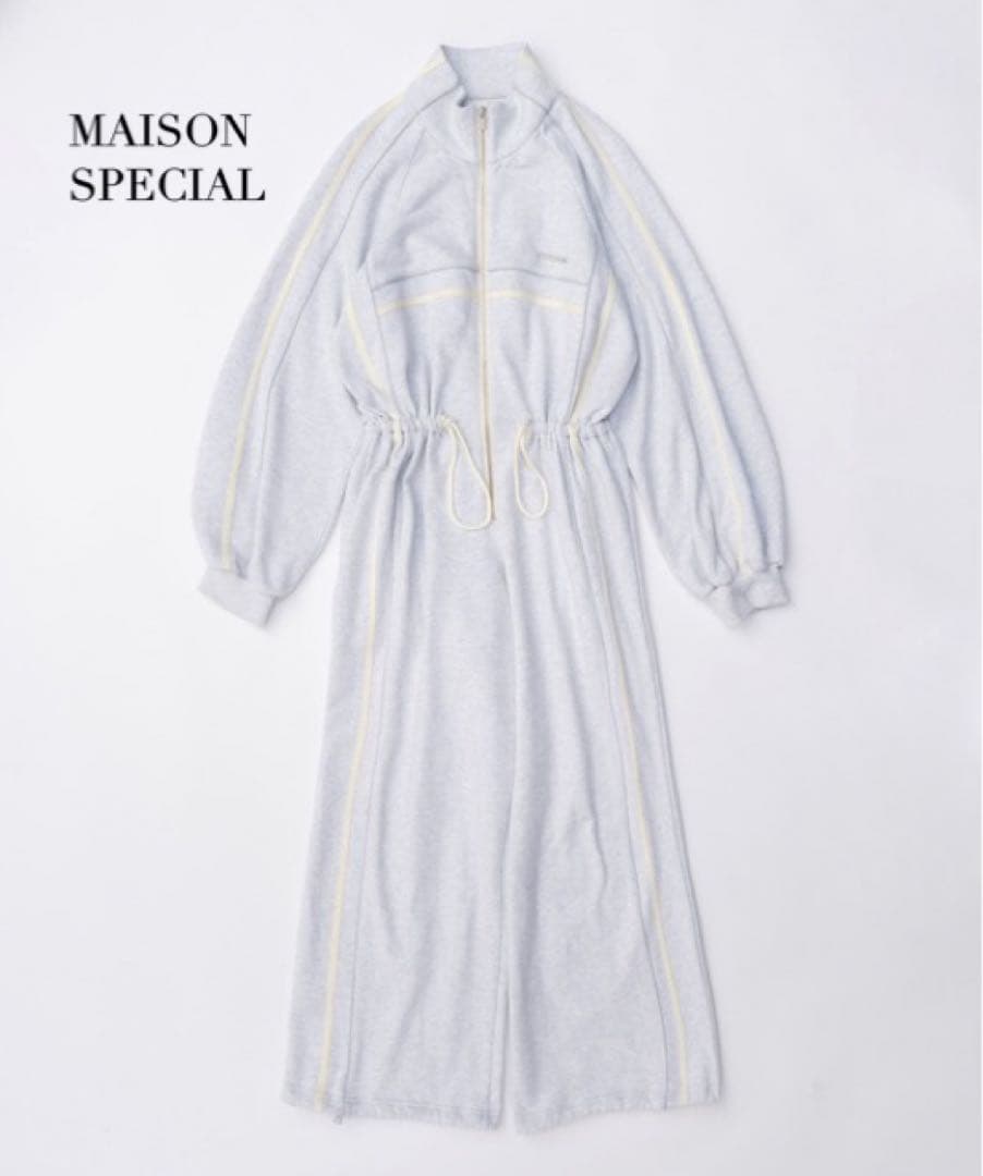 【美品✨】MAISONSPECIAL 川口春奈着用 スウェットトラックロンパース