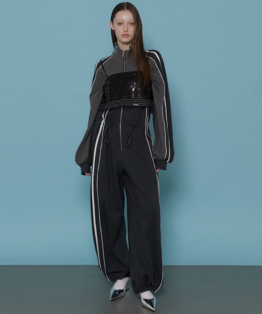 【美品✨】MAISONSPECIAL 川口春奈着用 スウェットトラックロンパース