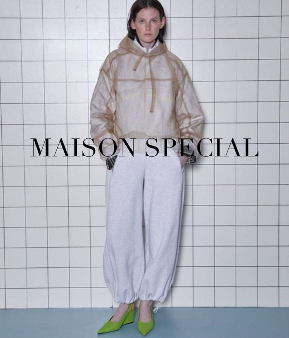【美品✨】MAISONSPECIAL 川口春奈着用 スウェットトラックロンパース