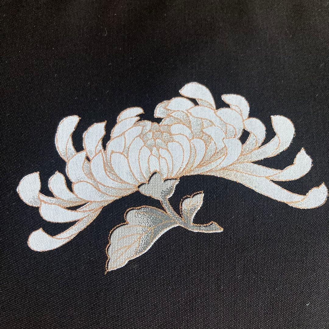 セール❤️新品未使用　正絹　名古屋帯 大輪　菊　ラメ　黒紫地