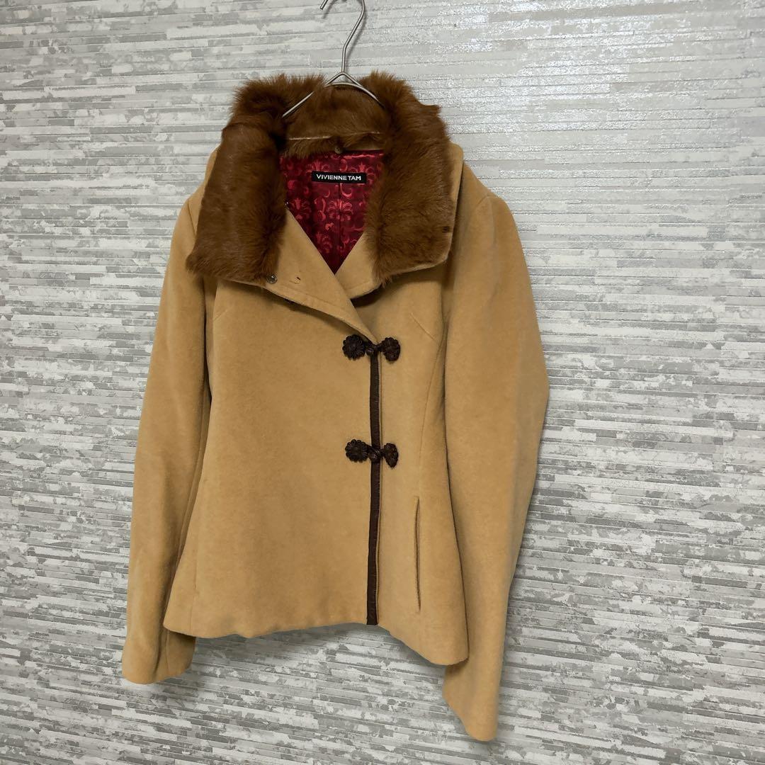 ヴィヴィアンタム ファー取外し可 高級ショートコート　ベージュ