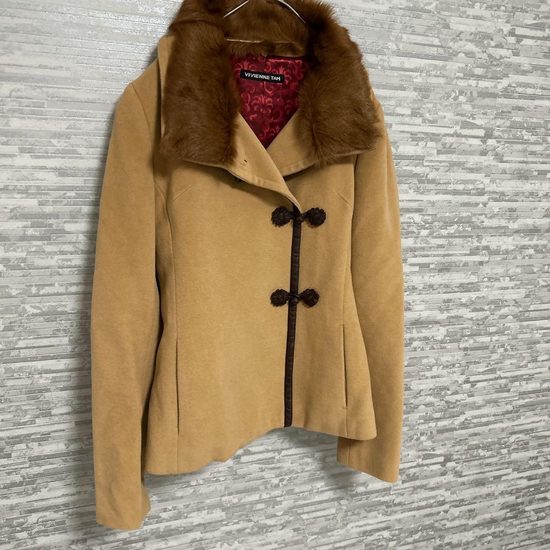 ヴィヴィアンタム ファー取外し可 高級ショートコート　ベージュ