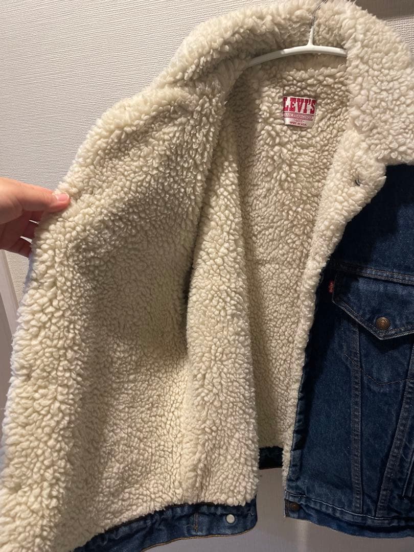 LEVI'S ボア襟付きデニムジャケット　メンズ　40センチ