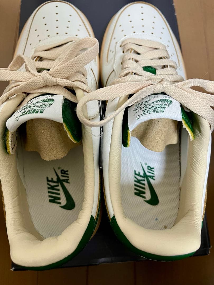 Nike Air Force 1 ホワイト/グリーン　25cm