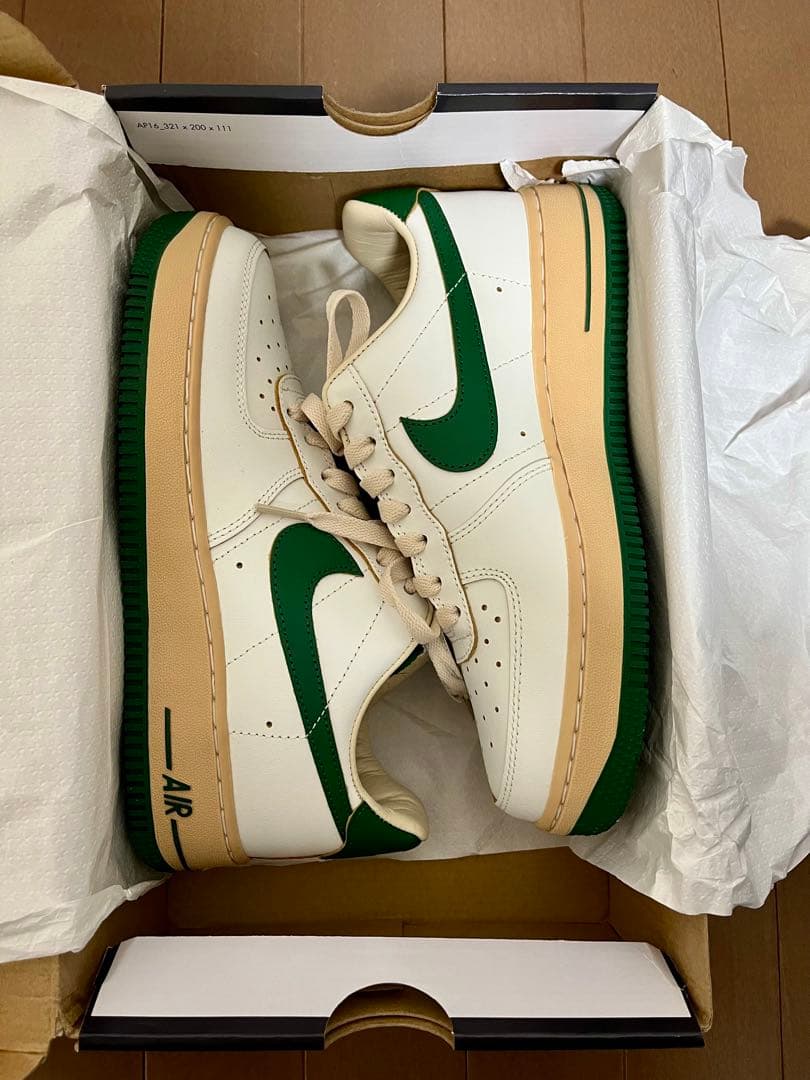 Nike Air Force 1 ホワイト/グリーン　25cm