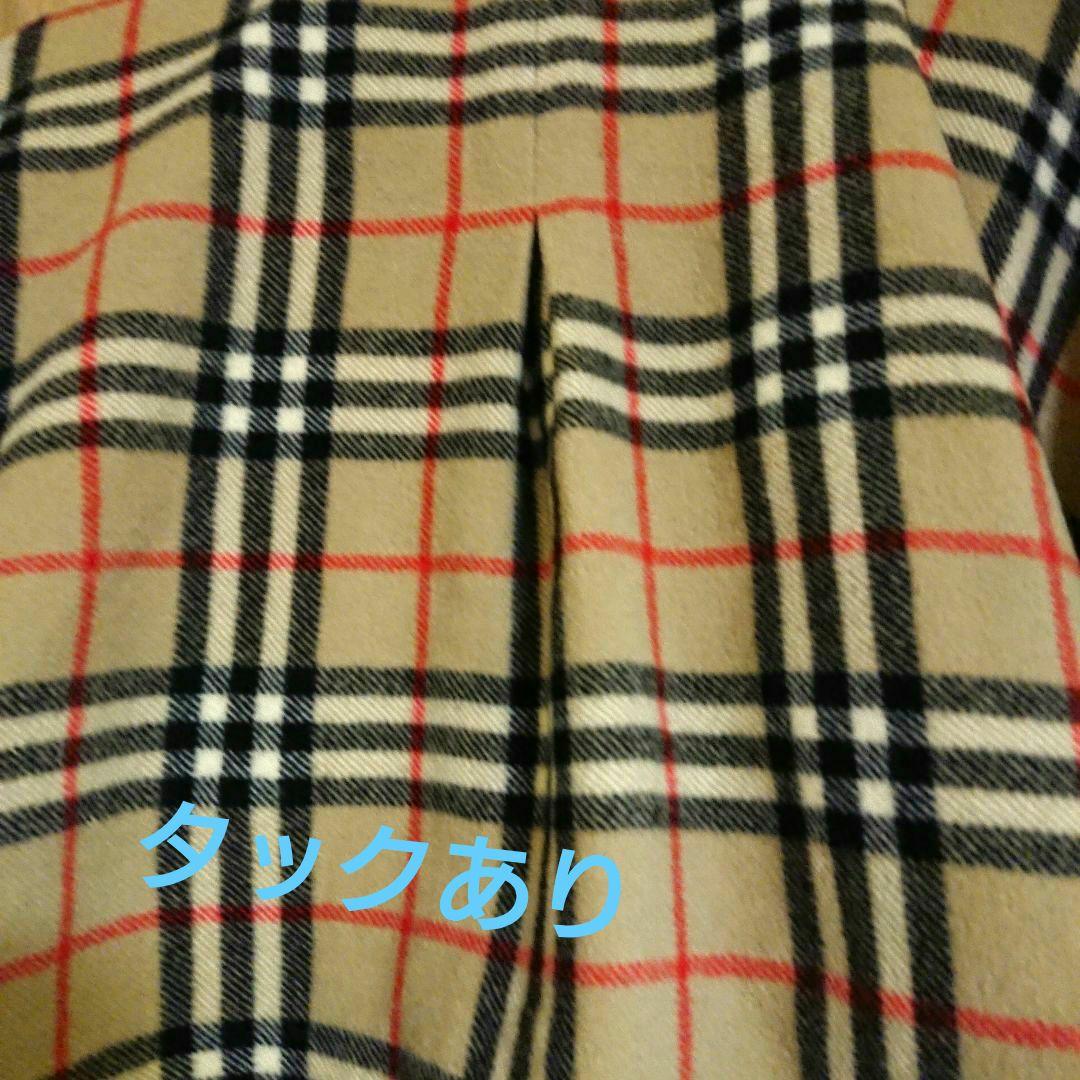 Burberrys ウールポンチョ&取り付け自在毛皮襟付き&ポケット付き