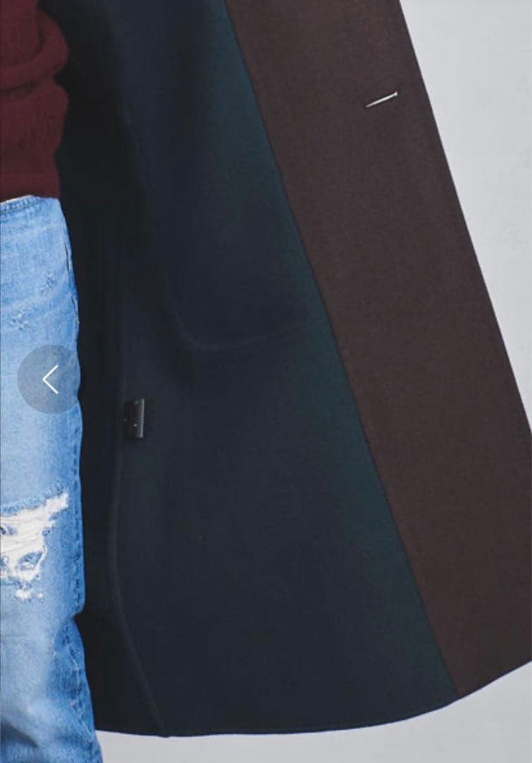 ユナイテッドアローズダブルフェイスコート ダークブラウン