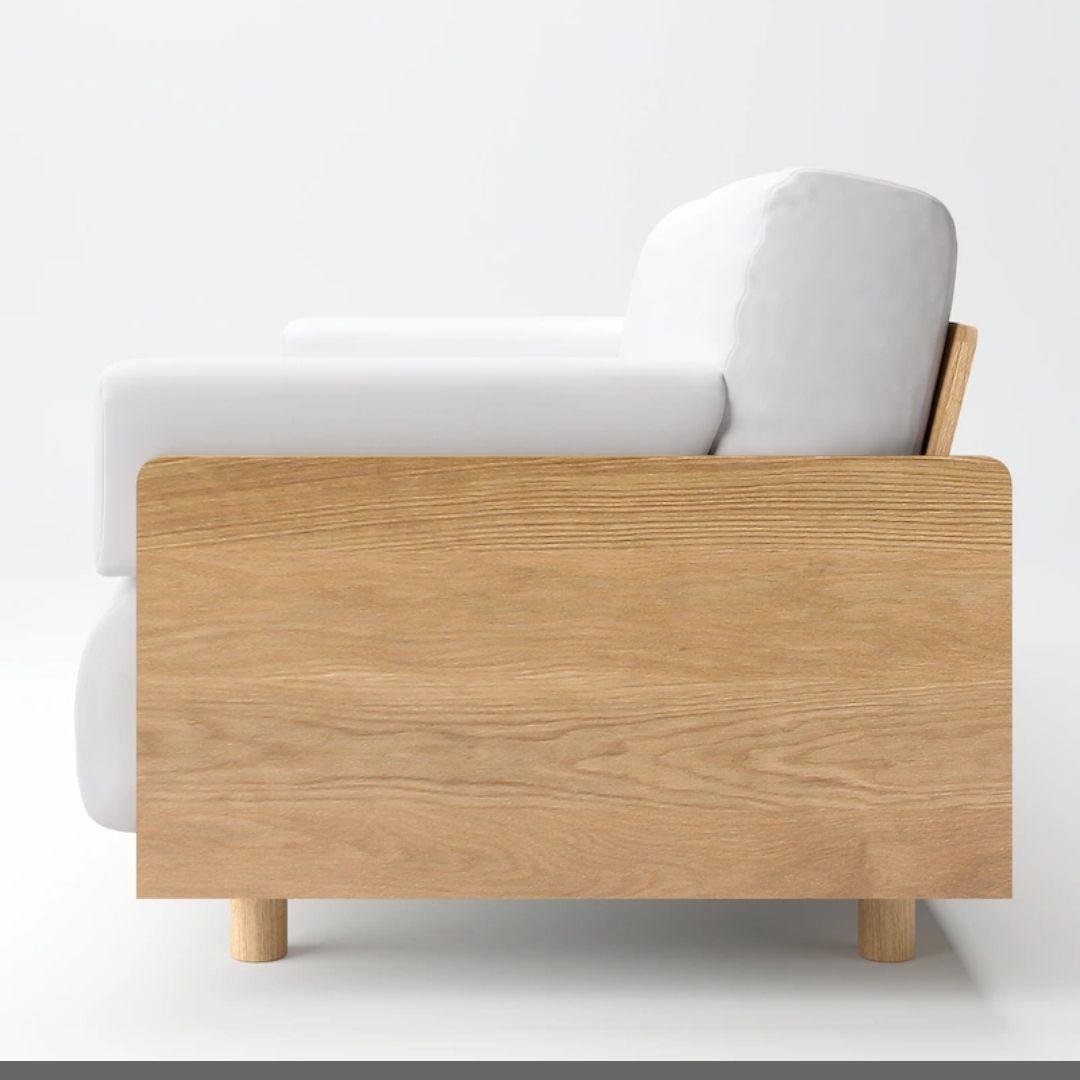 6/27までの出品です！無印良品 木製ソファ オーク材 突板2.5 シーター