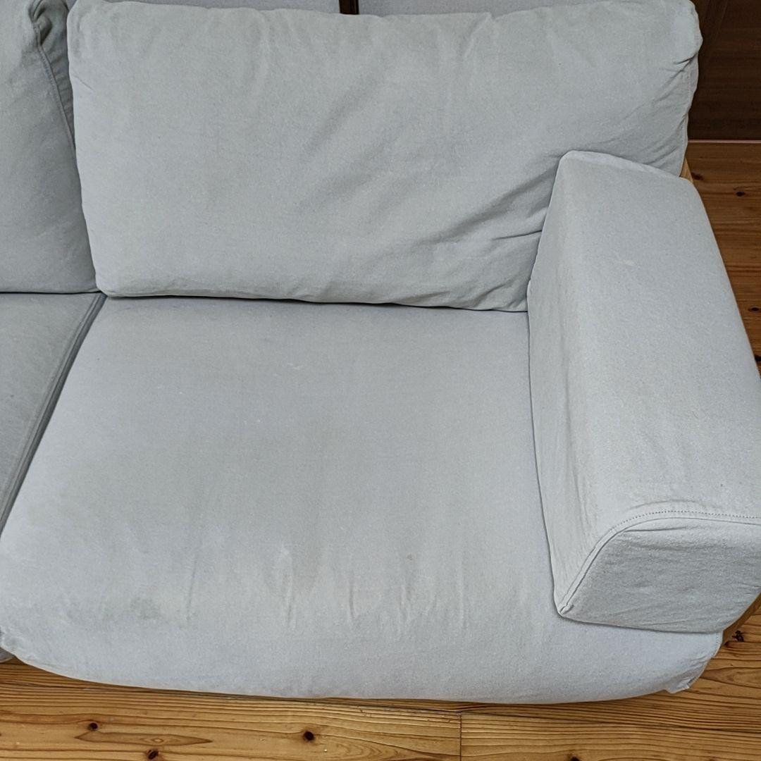 6/27までの出品です！無印良品 木製ソファ オーク材 突板2.5 シーター