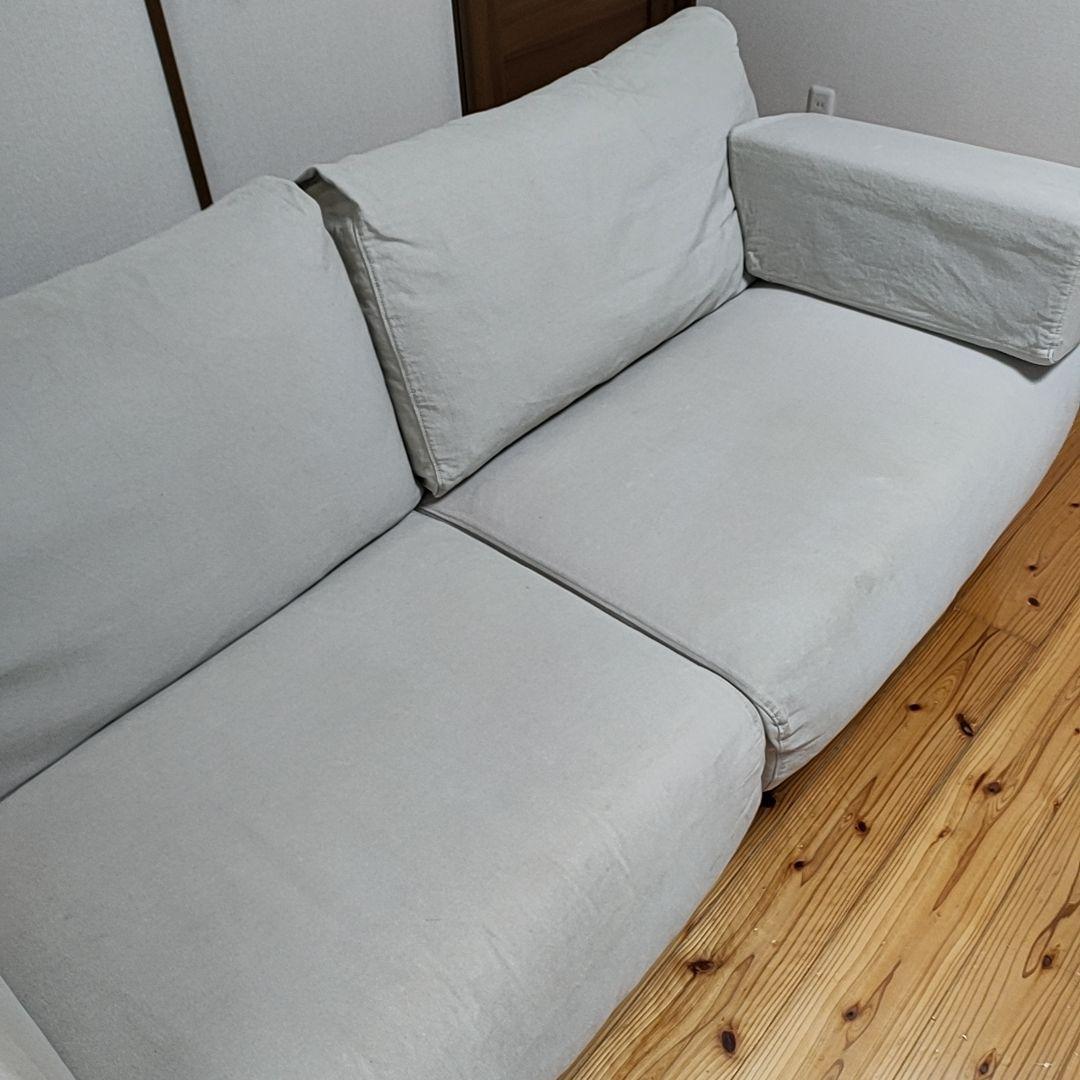 6/27までの出品です！無印良品 木製ソファ オーク材 突板2.5 シーター