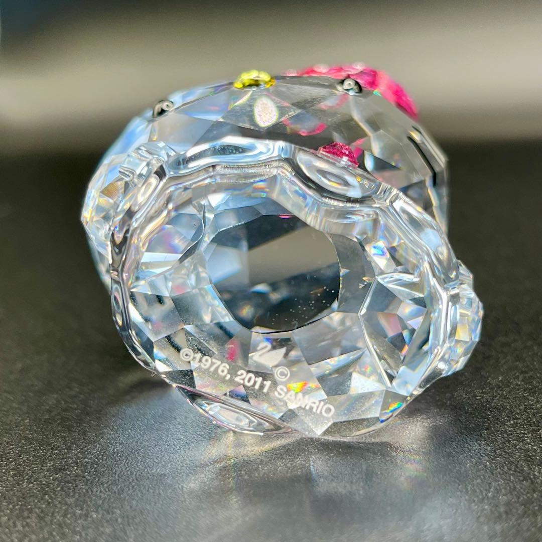 【超希少・廃盤】スワロフスキー ハローキティ ピンクリボン 置物 2011年限定