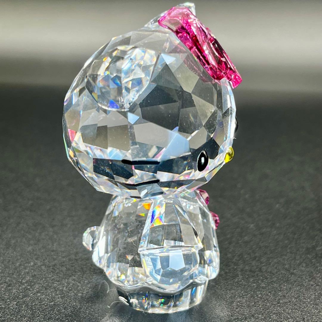 【超希少・廃盤】スワロフスキー ハローキティ ピンクリボン 置物 2011年限定