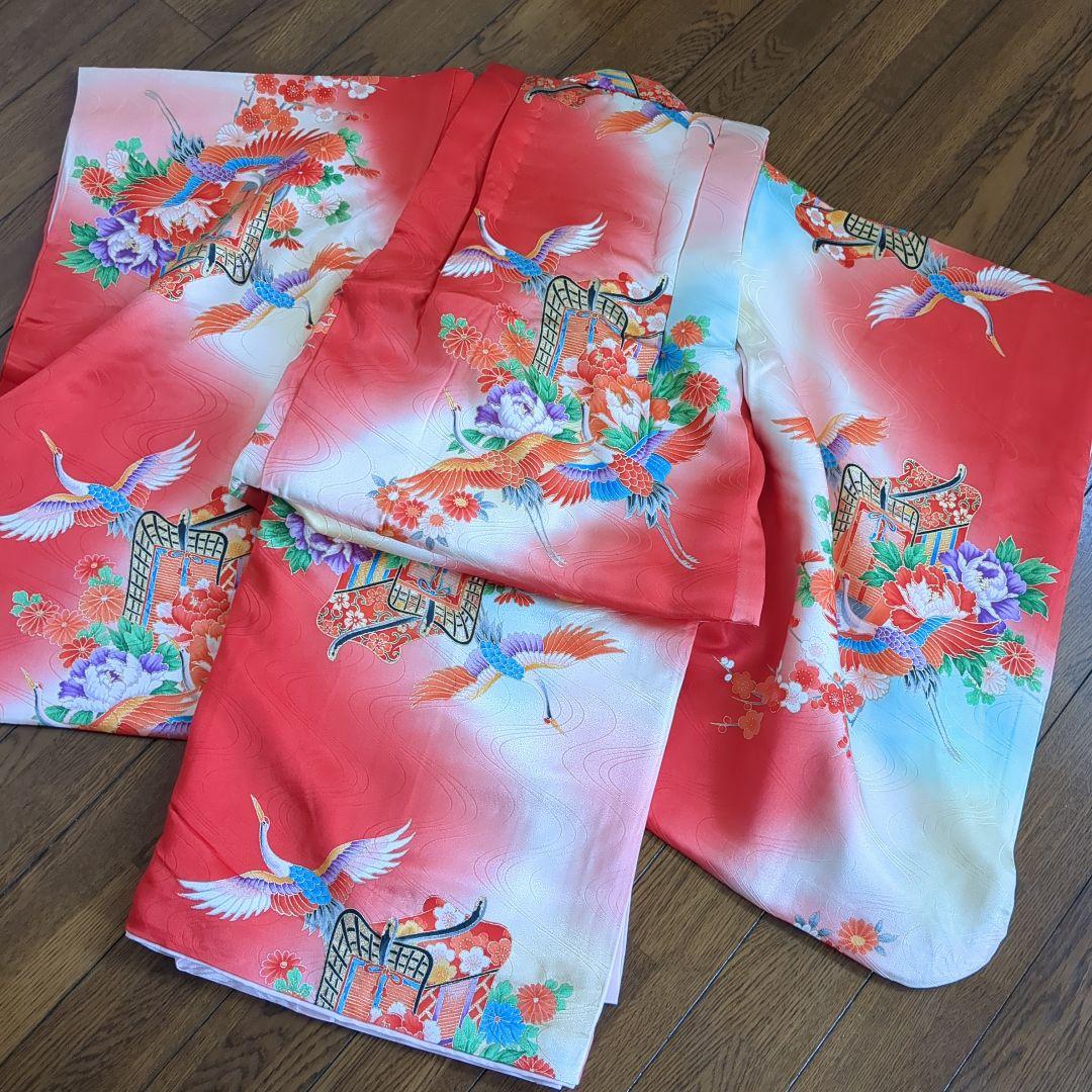 No1 正絹　七五三　3歳着物長襦袢被布セット