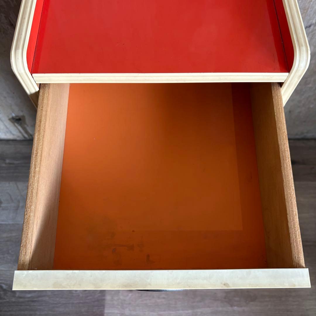 昭和レトロ レトロポップ 5段チェスト オレンジ　レトロタンス　ヴィンテージ