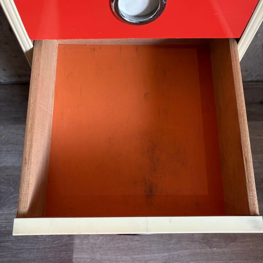 昭和レトロ レトロポップ 5段チェスト オレンジ　レトロタンス　ヴィンテージ