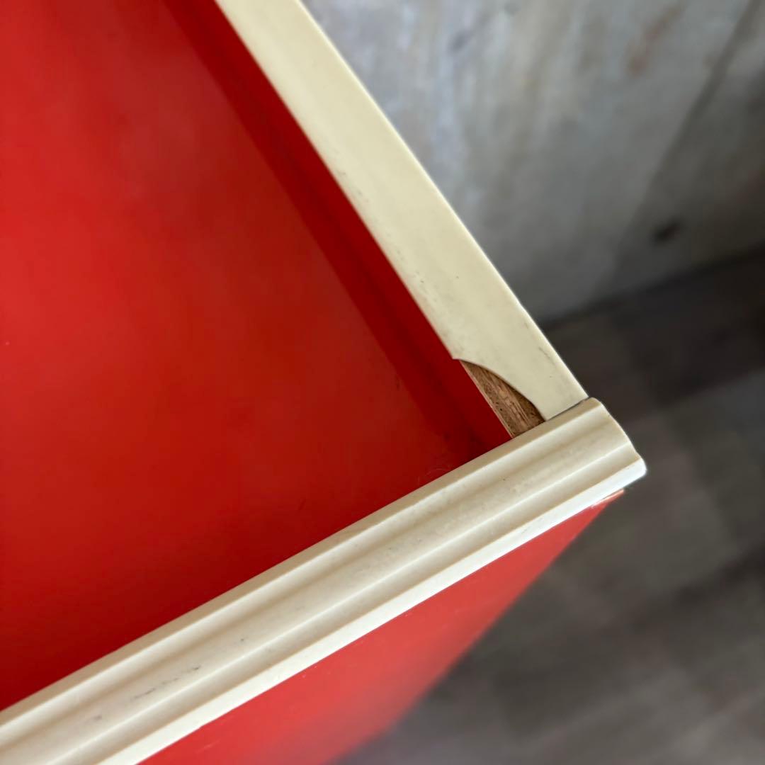 昭和レトロ レトロポップ 5段チェスト オレンジ　レトロタンス　ヴィンテージ