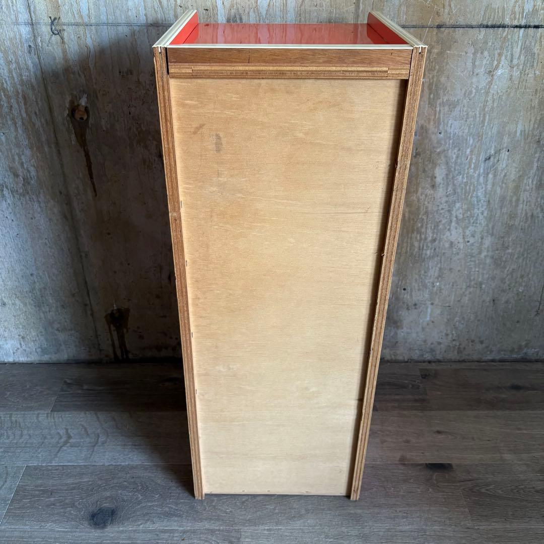 昭和レトロ レトロポップ 5段チェスト オレンジ　レトロタンス　ヴィンテージ