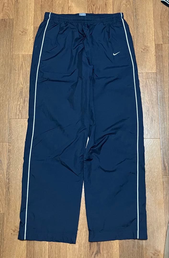 【00's】Nike ナイキ ナイロンパンツ テック ネイビー ワイドパンツ