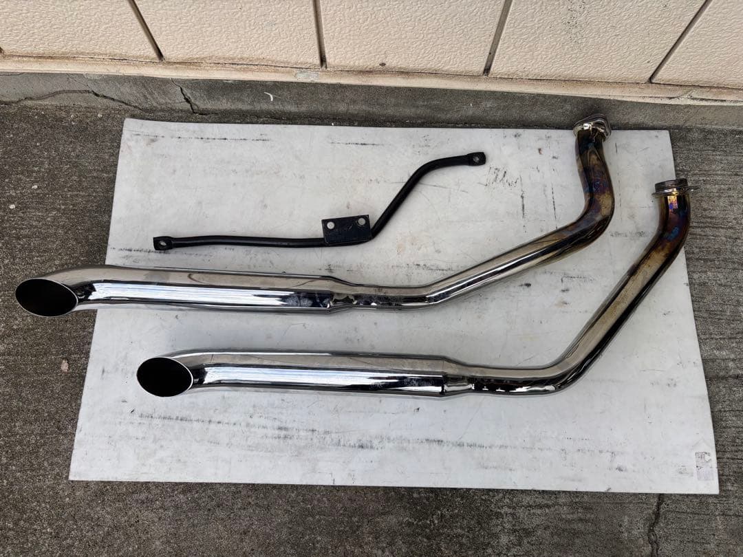 は*ね様 ショベルヘッド　マフラー　ステー付き