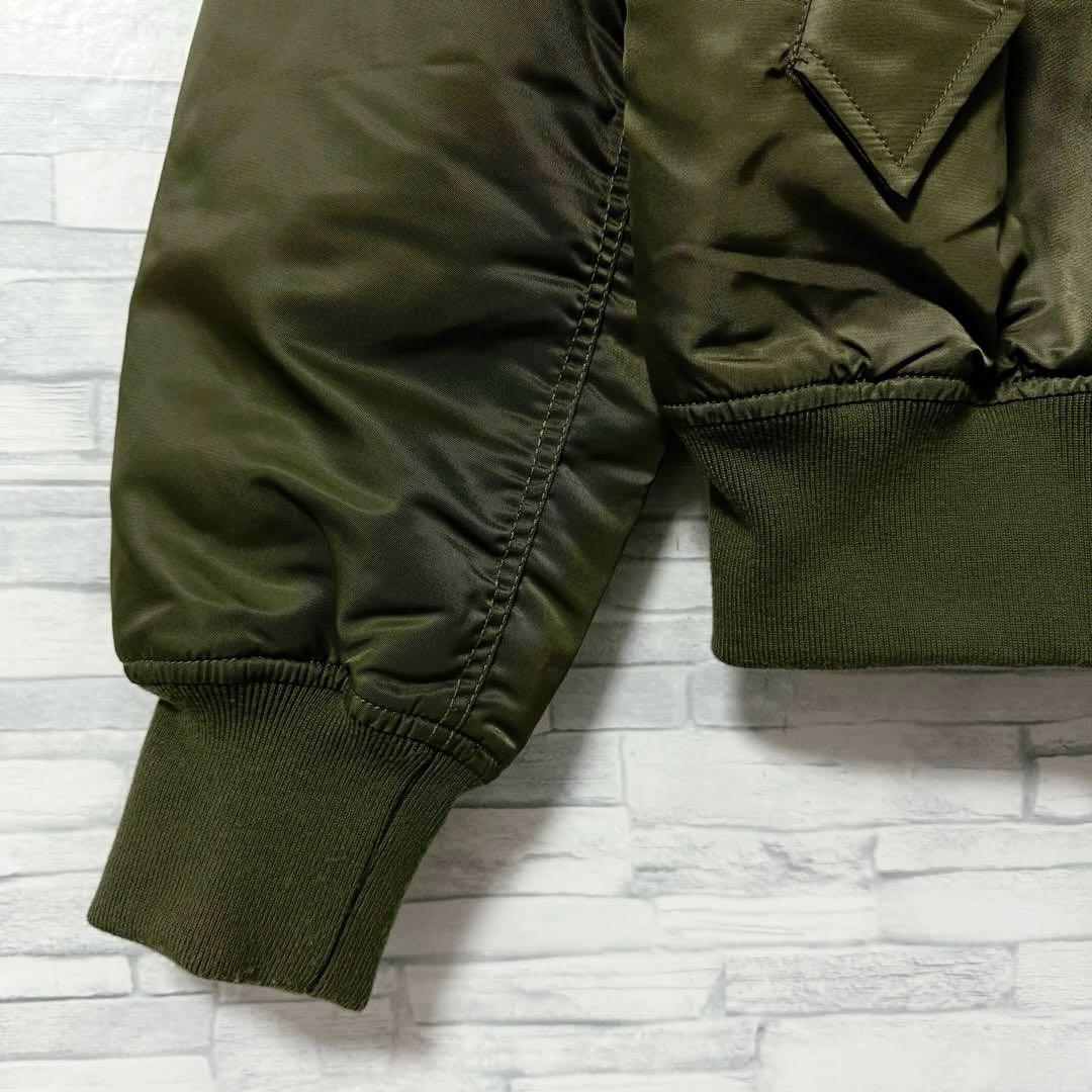 【美品】希少 トップガンMA-1 フライトジャケット ワッペン オリーブ XL