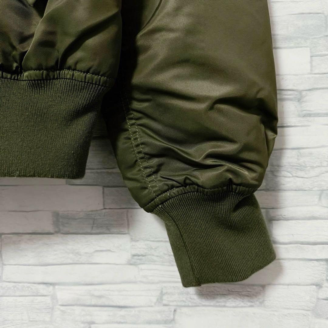 【美品】希少 トップガンMA-1 フライトジャケット ワッペン オリーブ XL