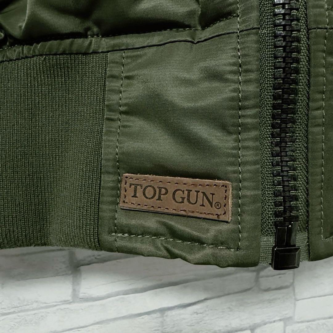 【美品】希少 トップガンMA-1 フライトジャケット ワッペン オリーブ XL